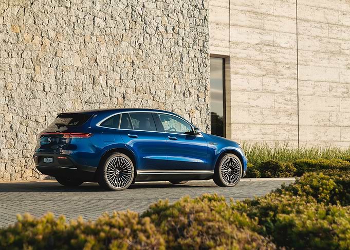 Blue Mercedes SUV