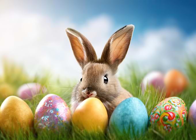 Easter Bunny with Eggs