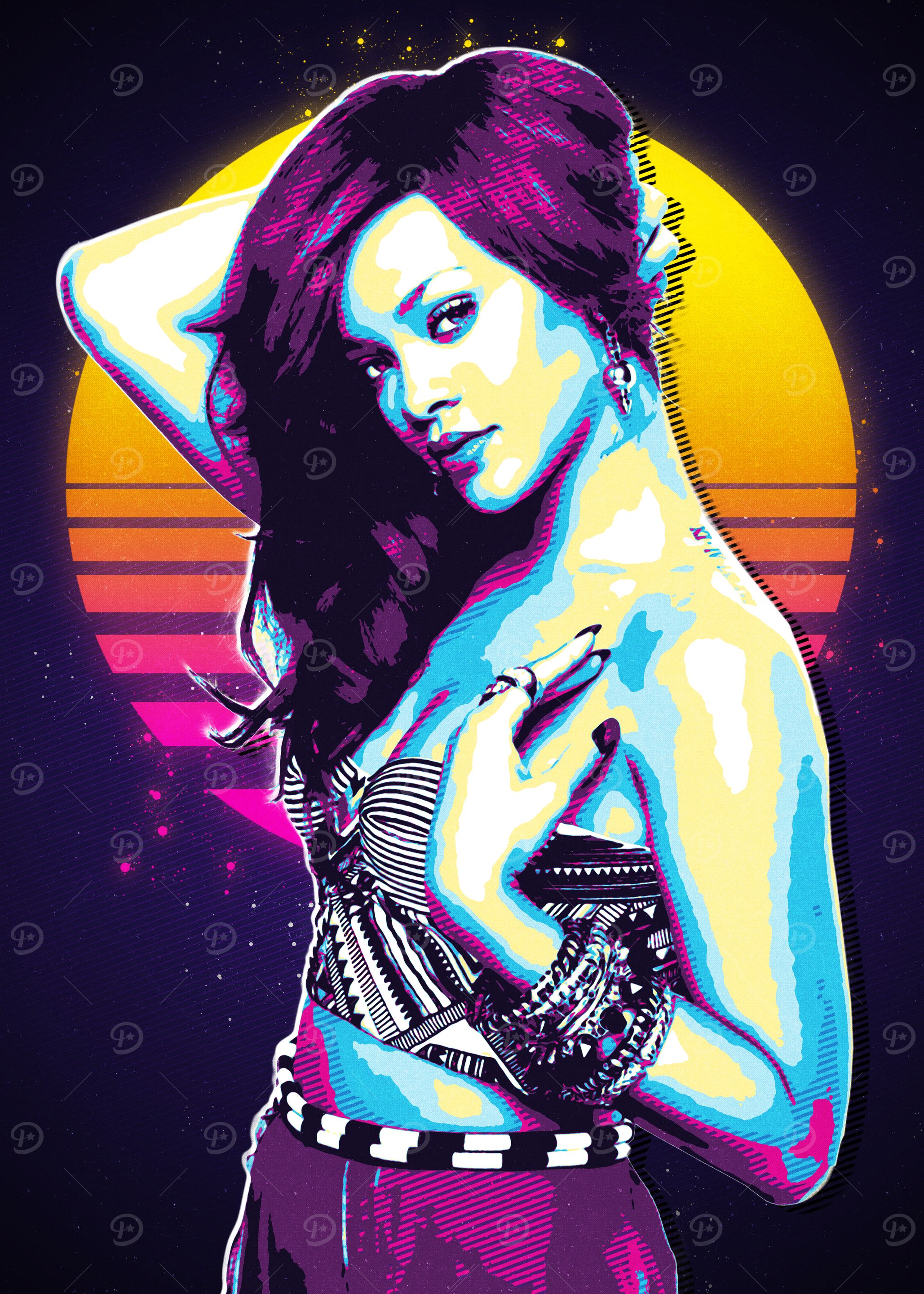 Rihanna Retro Pop Art