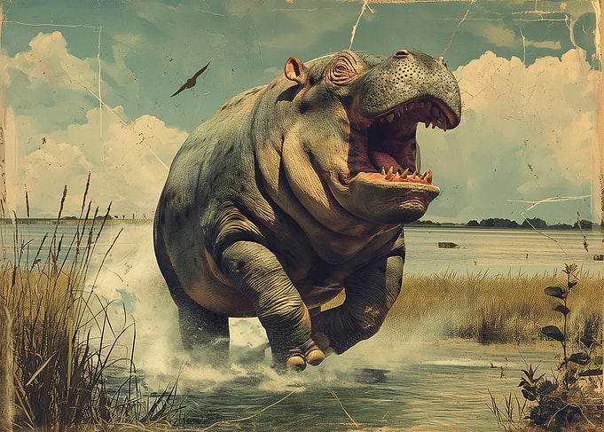 Hippopotamus Running