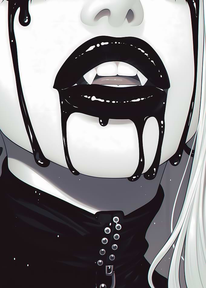 Black Lipstick Drip