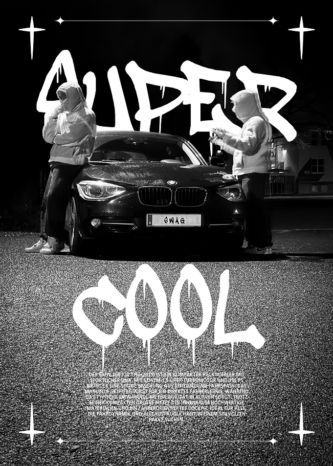 Super Cool Graffiti Car Poster