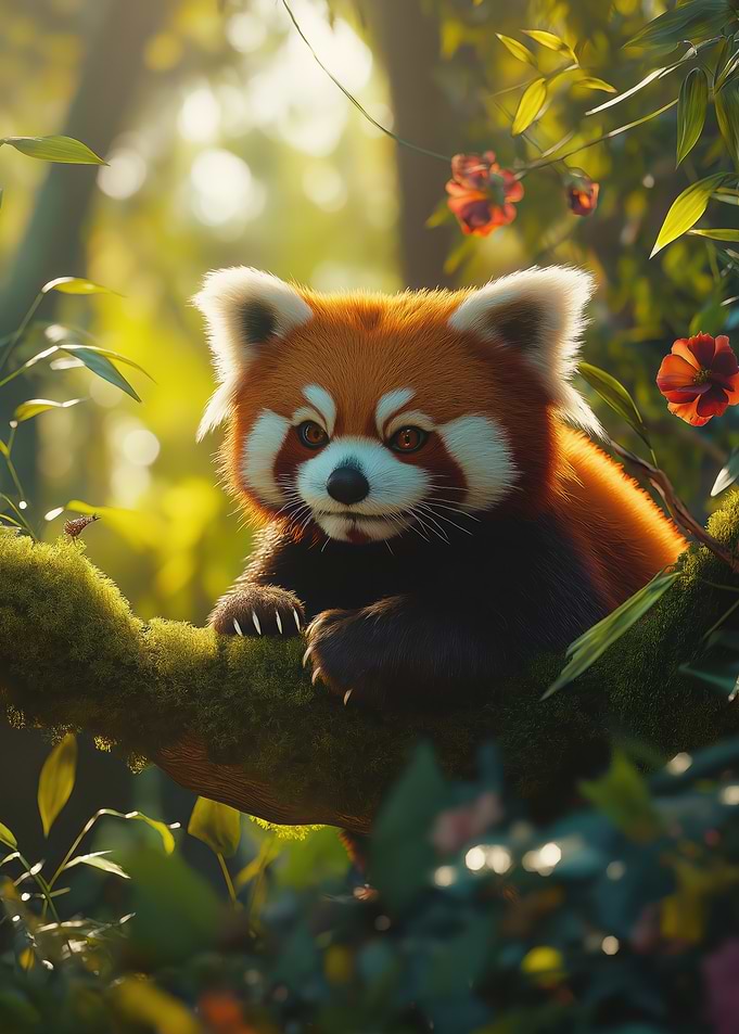 Red Panda in the Forest