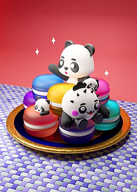 Panda Macarons