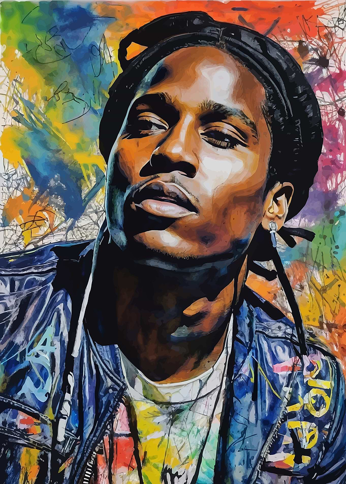 ASAP Rocky Watercolor Portrait