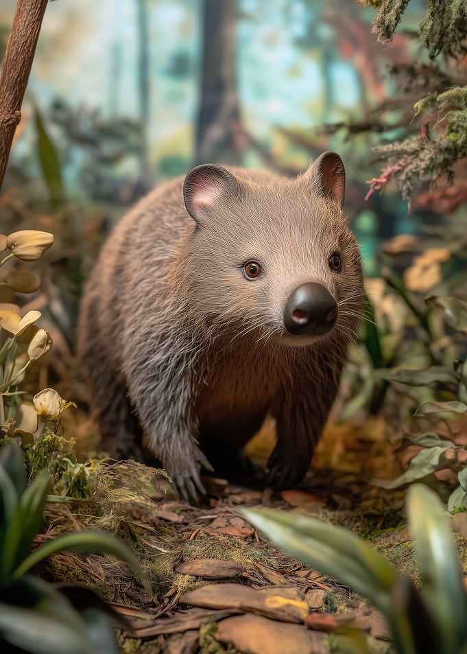 Wombat in Forest
