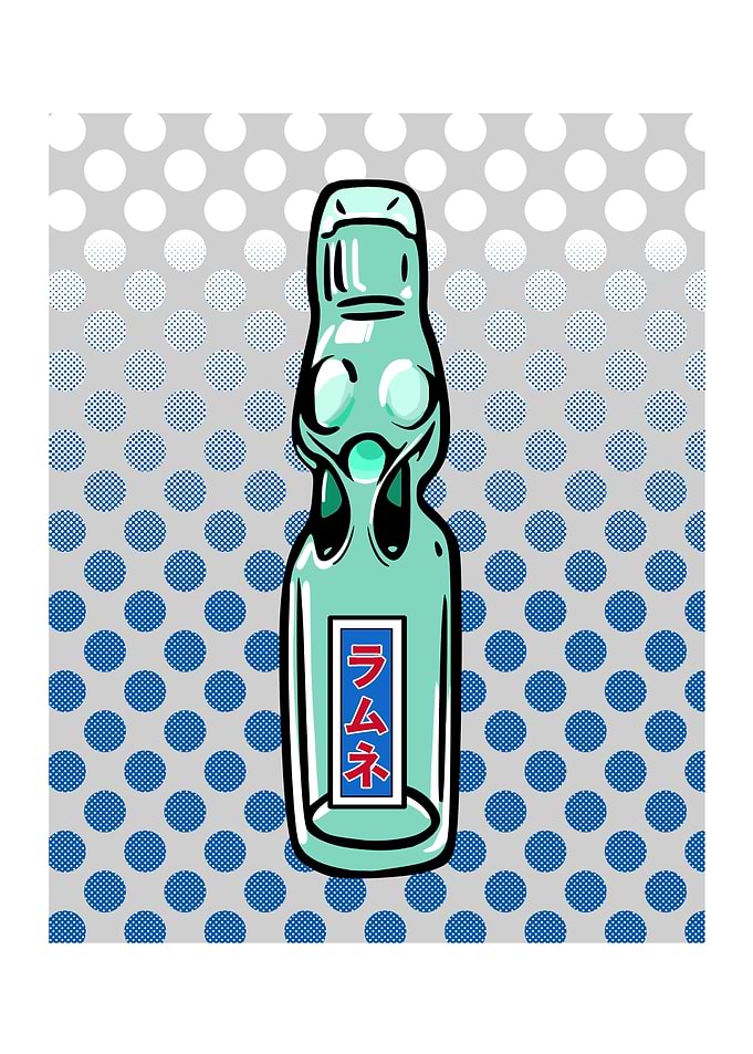 Ramune Bottle Pop Art