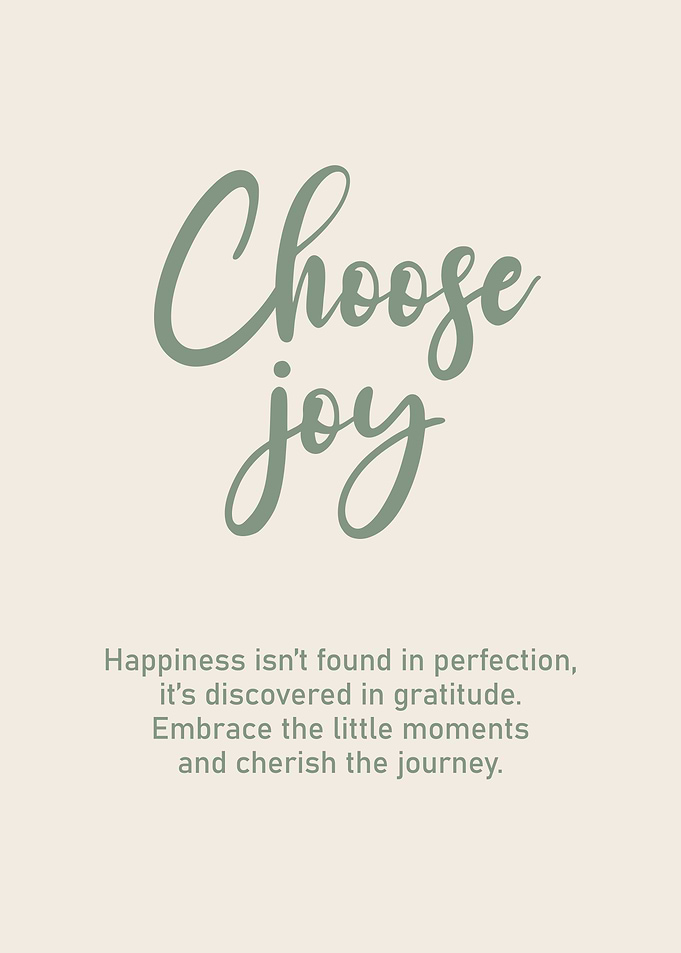 Choose Joy - Inspirational Wall Art for Home Office, Bedroom, Living Room Decor