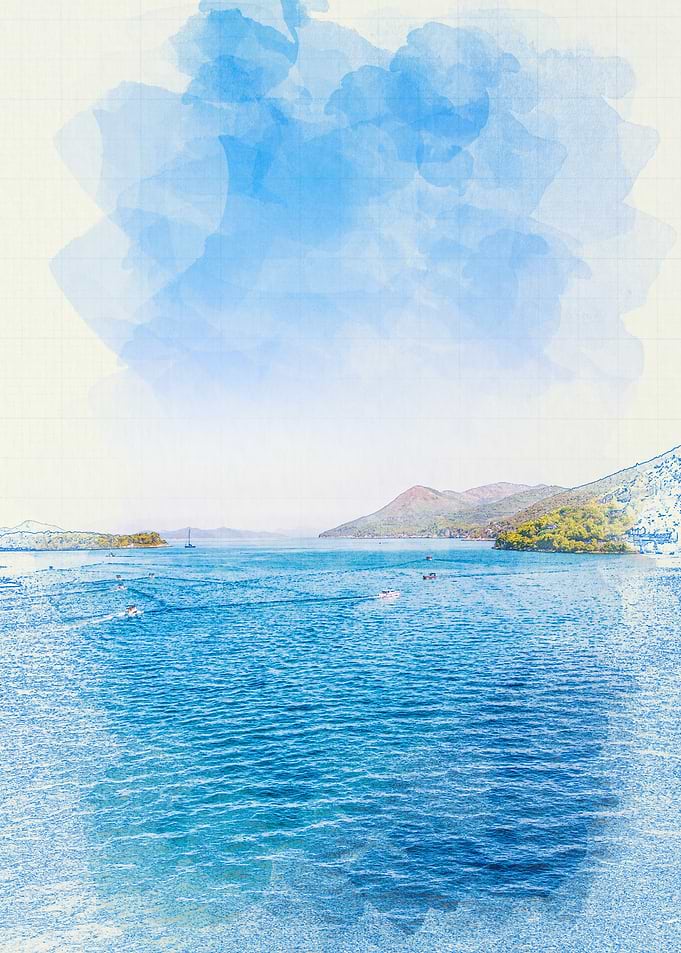 Watercolor Seascape