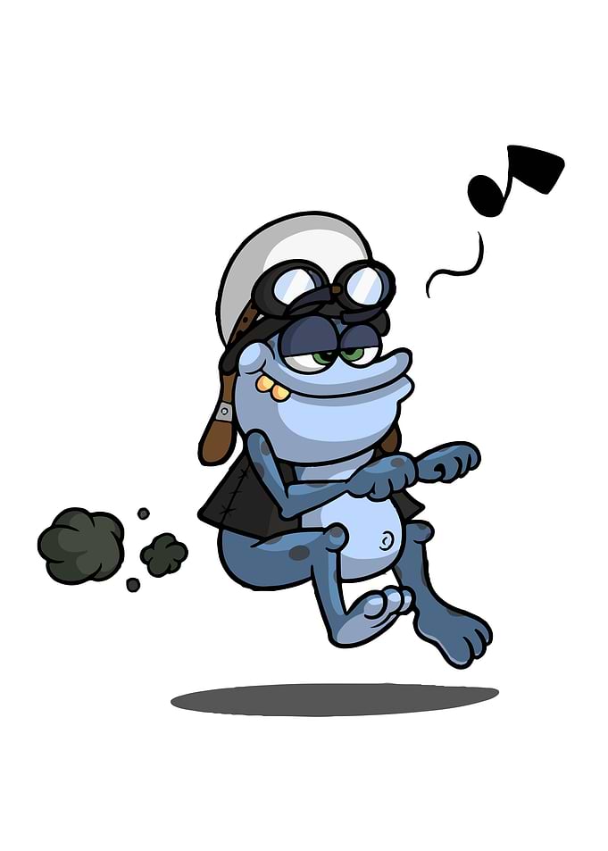 Singing Frog in Goggles