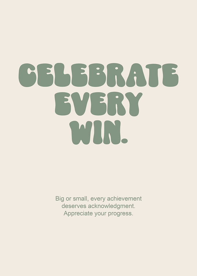 Celebrate Every Win Motivational Wall Art for Home, Office