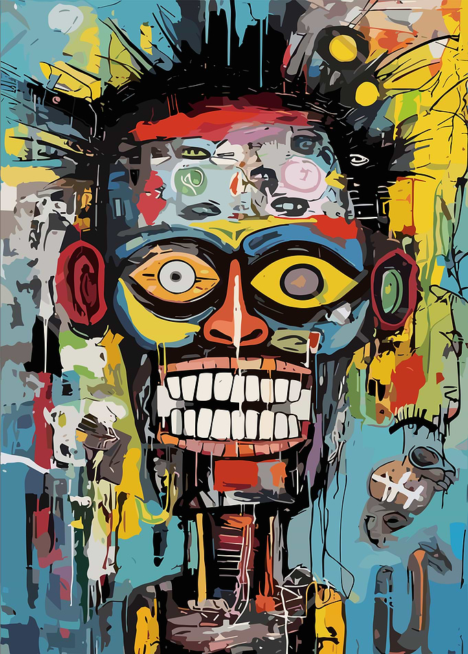 Abstract Colorful Face