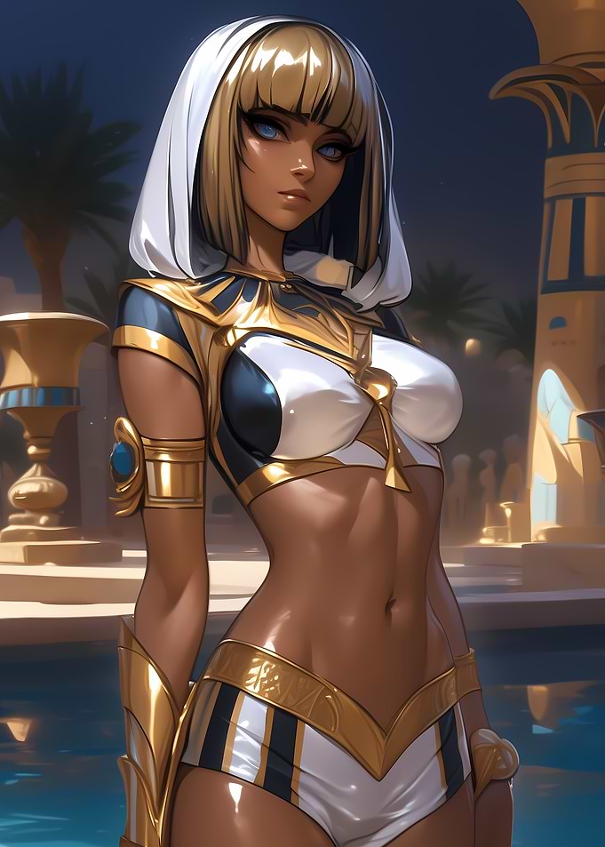 Egyptian Goddess Illustration Anime Girl
