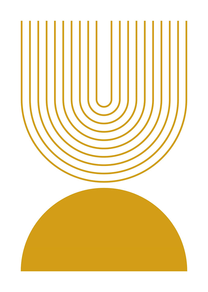 Golden Abstract Art