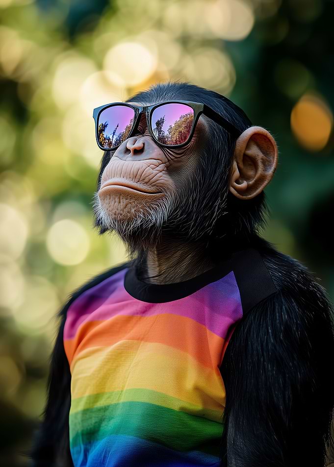 Cool Chimp In Tie-Dye