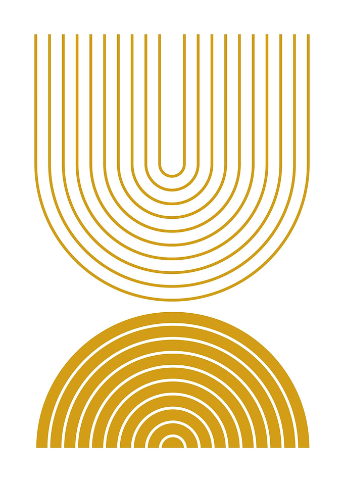 Golden Arches Abstract Art