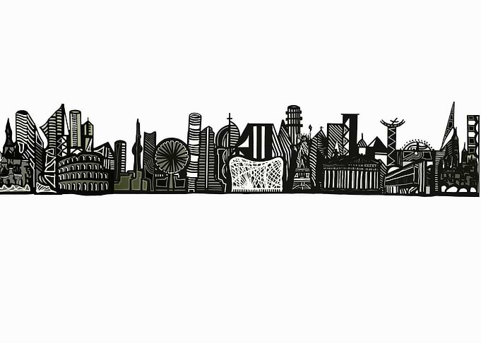 World Landmarks Skyline