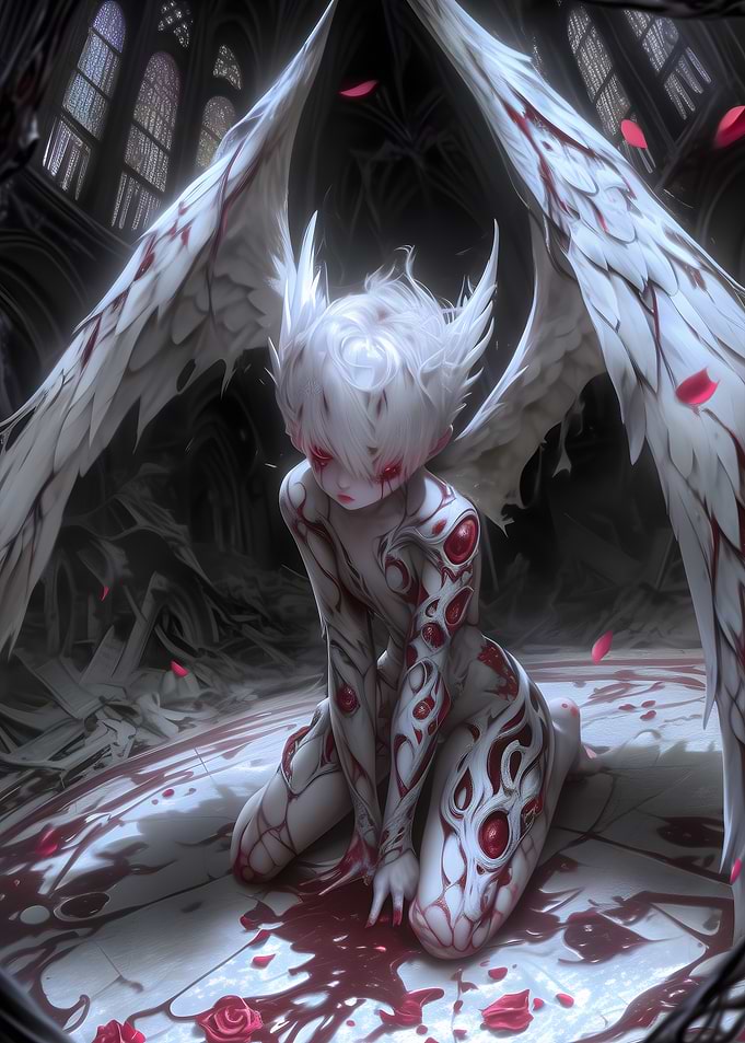 Fallen Kid Gothic Angel