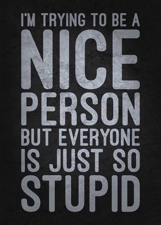 Trying to be Nice - Funny Sarcastic