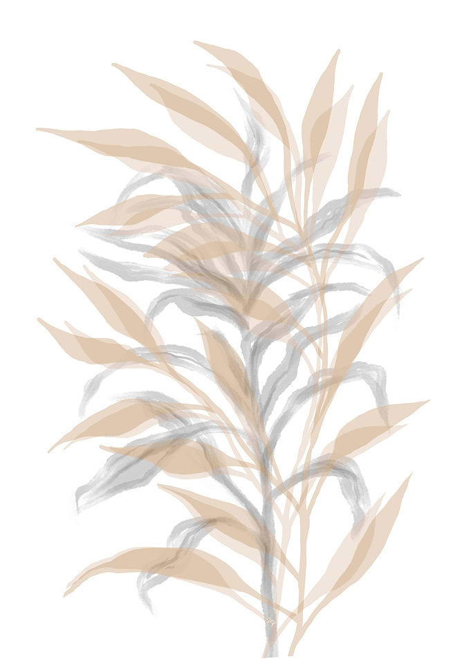 Watercolour Botanical Silent Bamboo