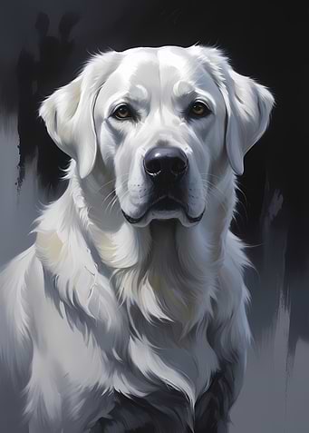White Labrador Portrait