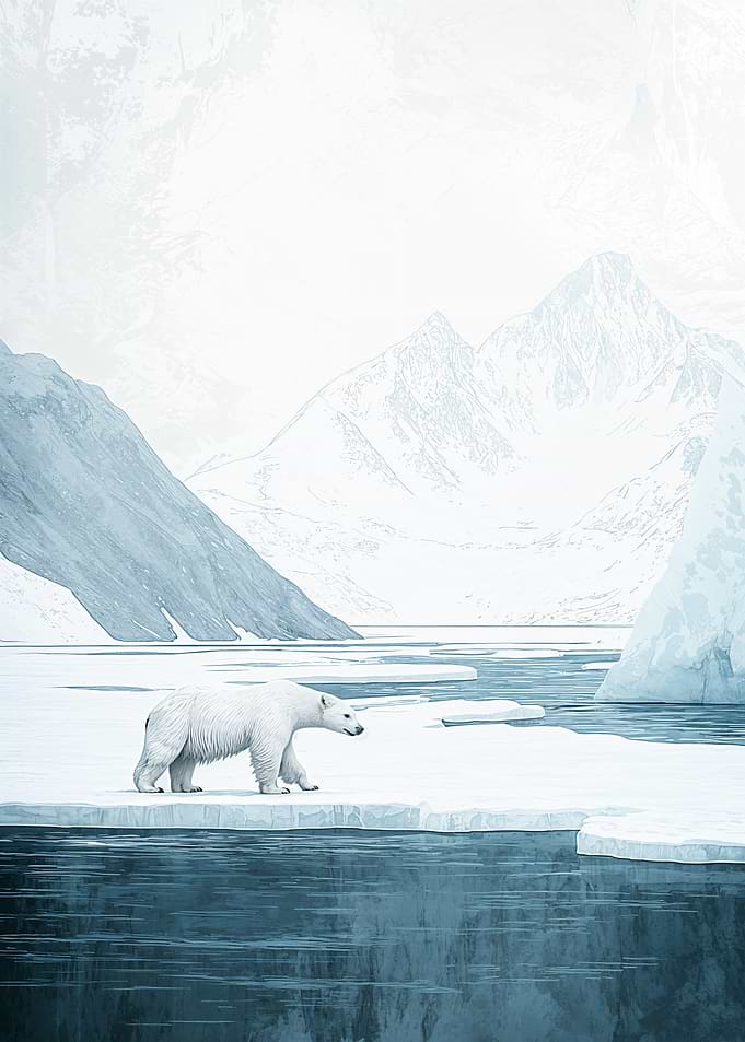 Polar Bear on Ice Floe