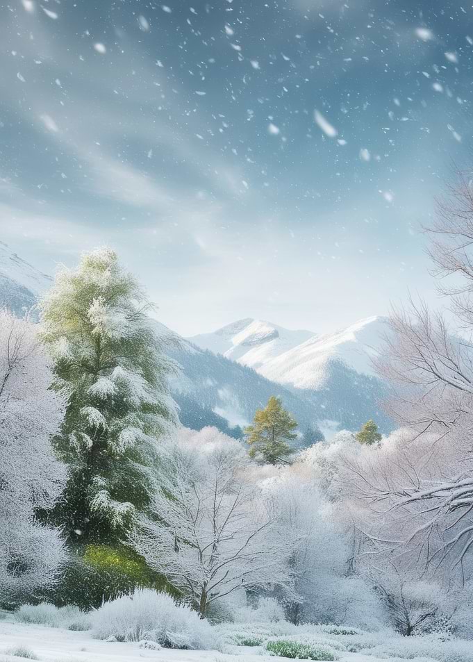 Snowy Mountain Landscape