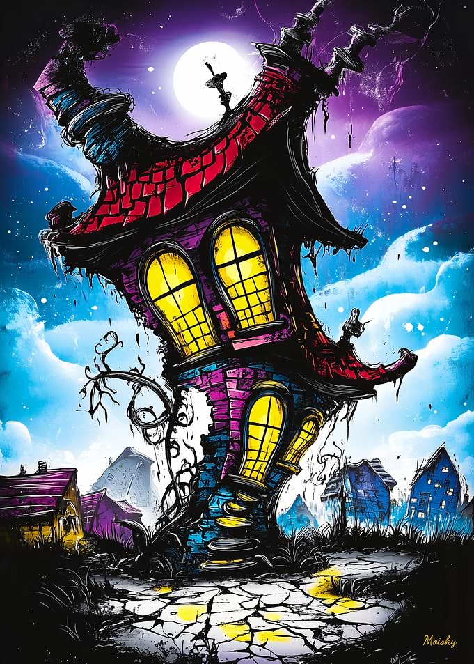Haunted Twisted House – Gothic Fantasy Art