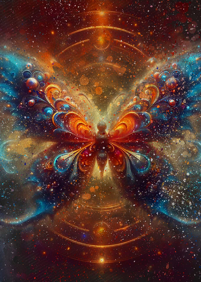 Cosmic Butterfly Decorative Painting