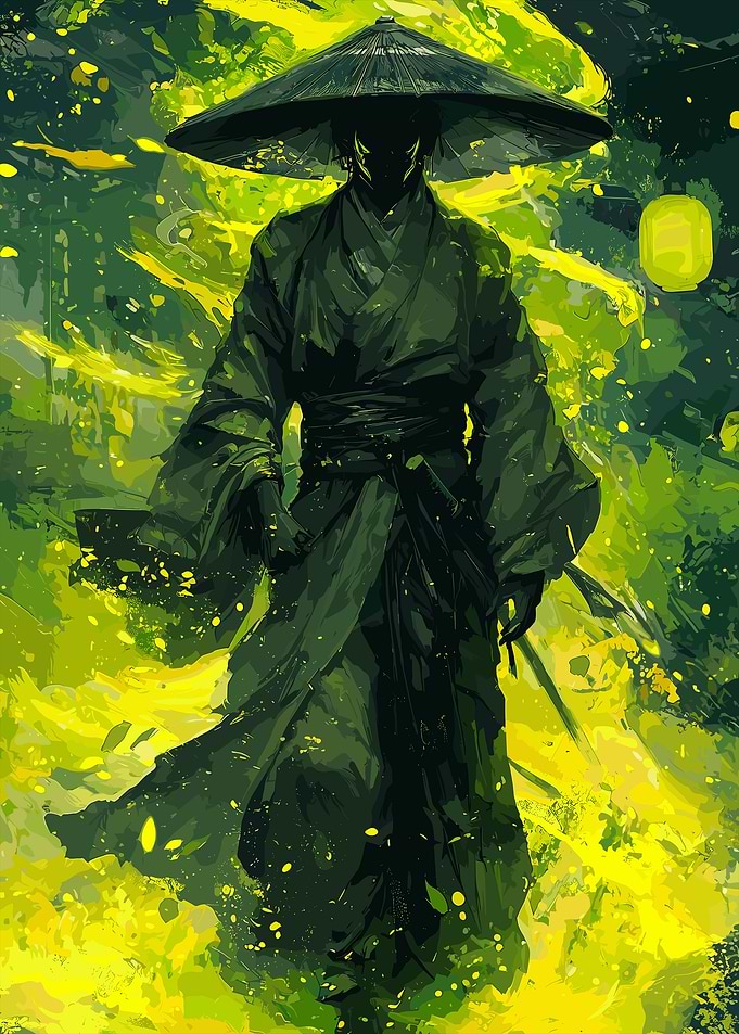 Green Samurai Warrior