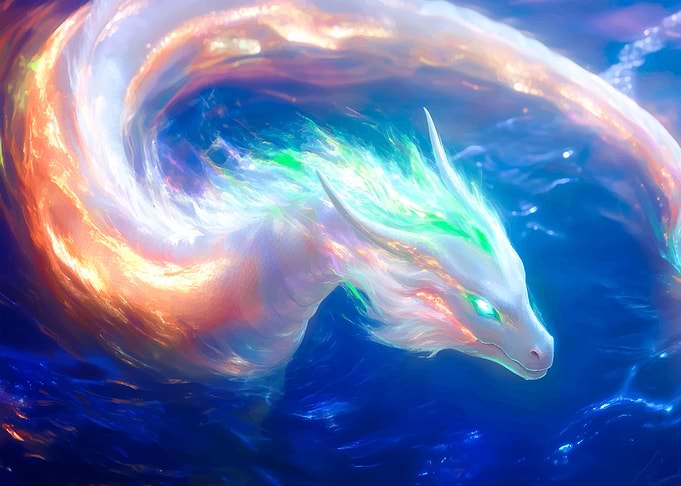Fantasy Dragon in Water