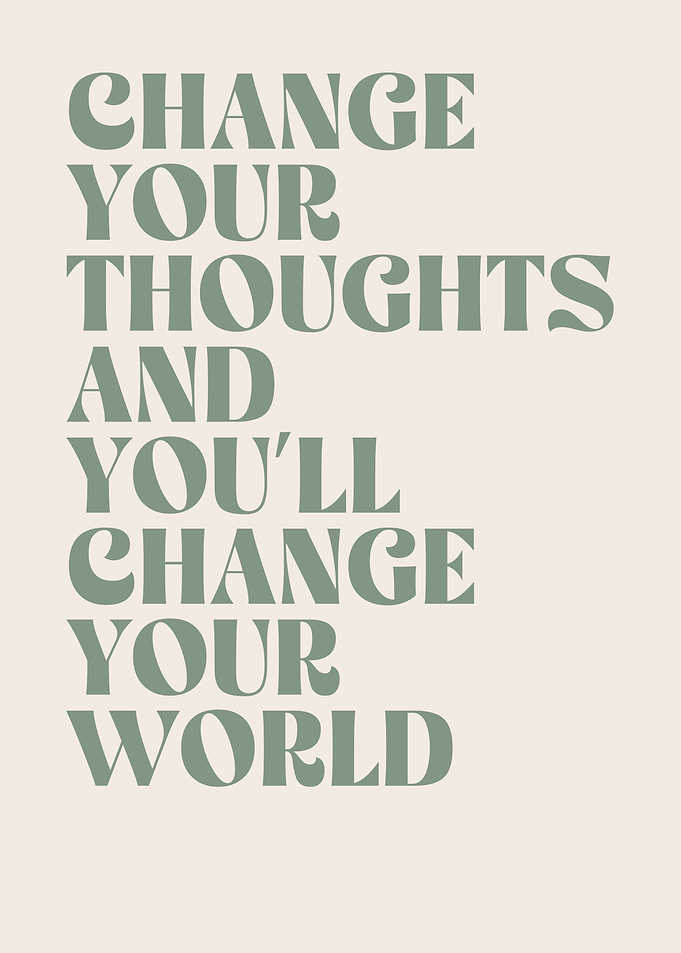 Change Your Thoughts Motivational Quote for Positive Mindset & Success