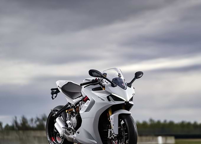 White Ducati Motorcycle