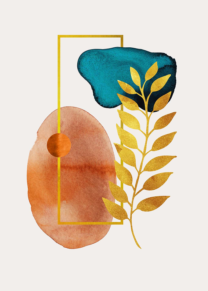 Gold Leaf Abstract Art