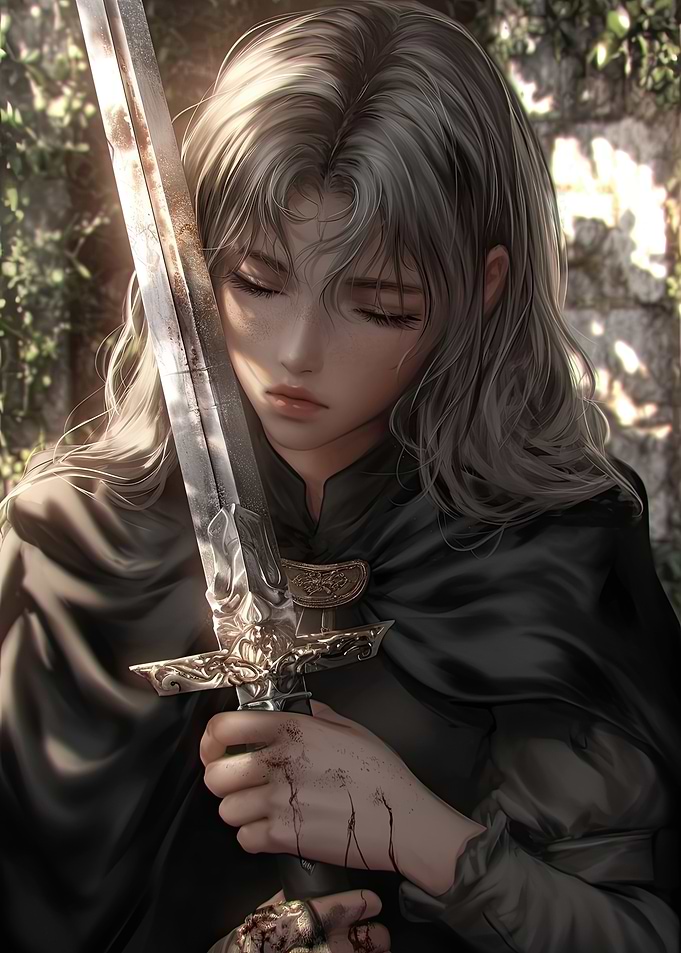 Sad Warrior Woman