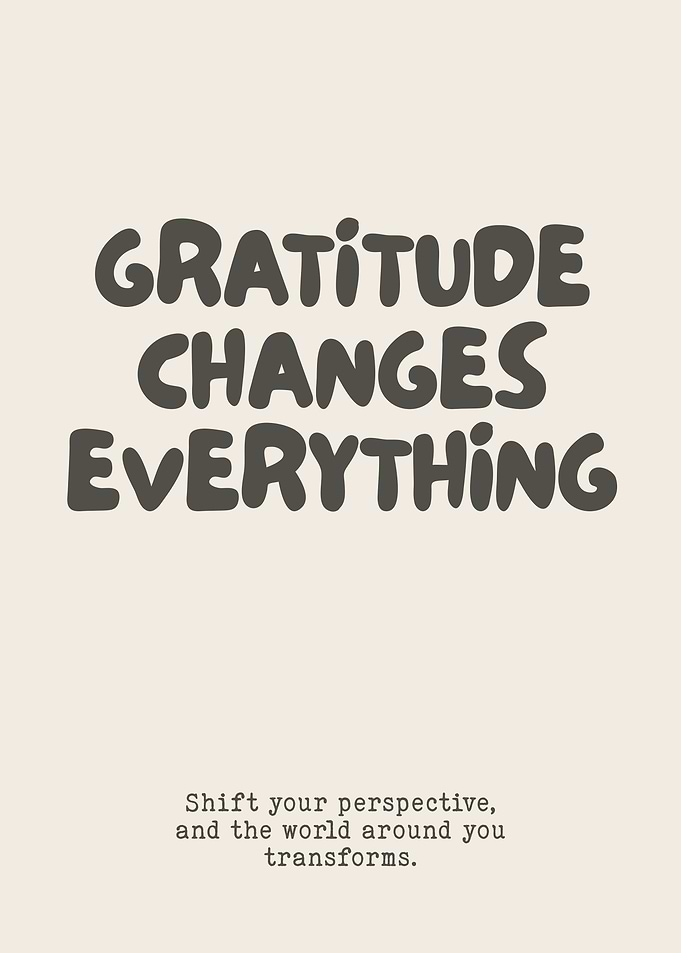 Gratitude Changes Everything Inspirational posters for room