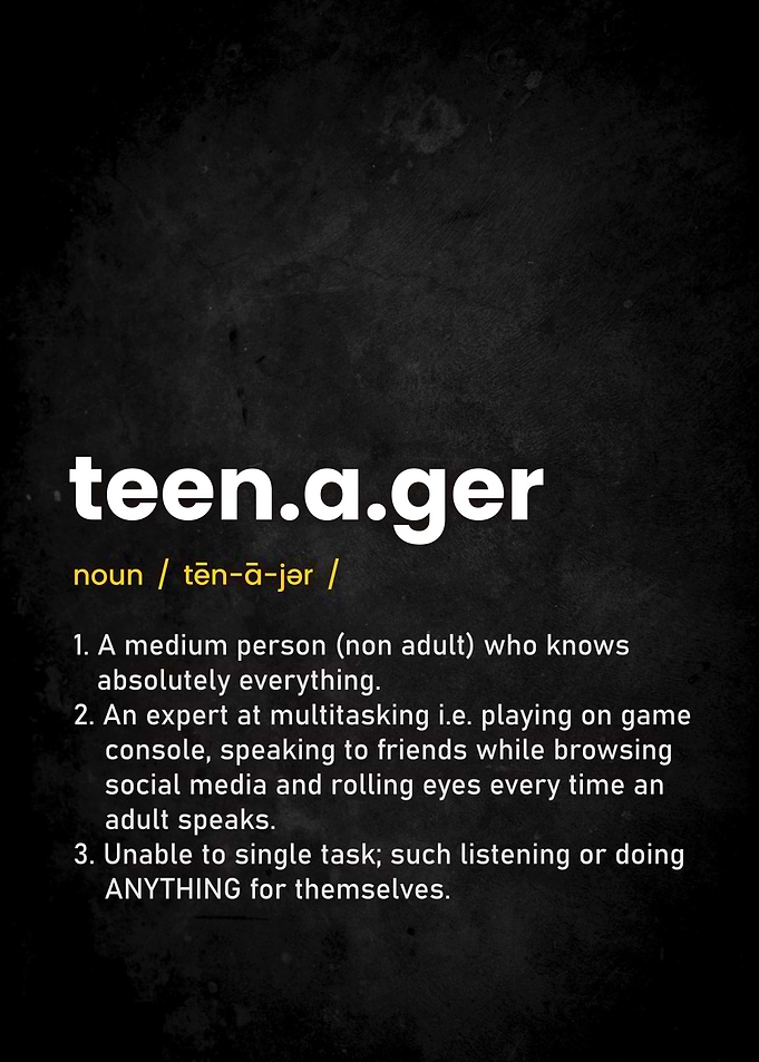 Teenager Definition Poster