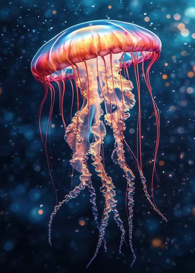 Red and Orange Jellyfish