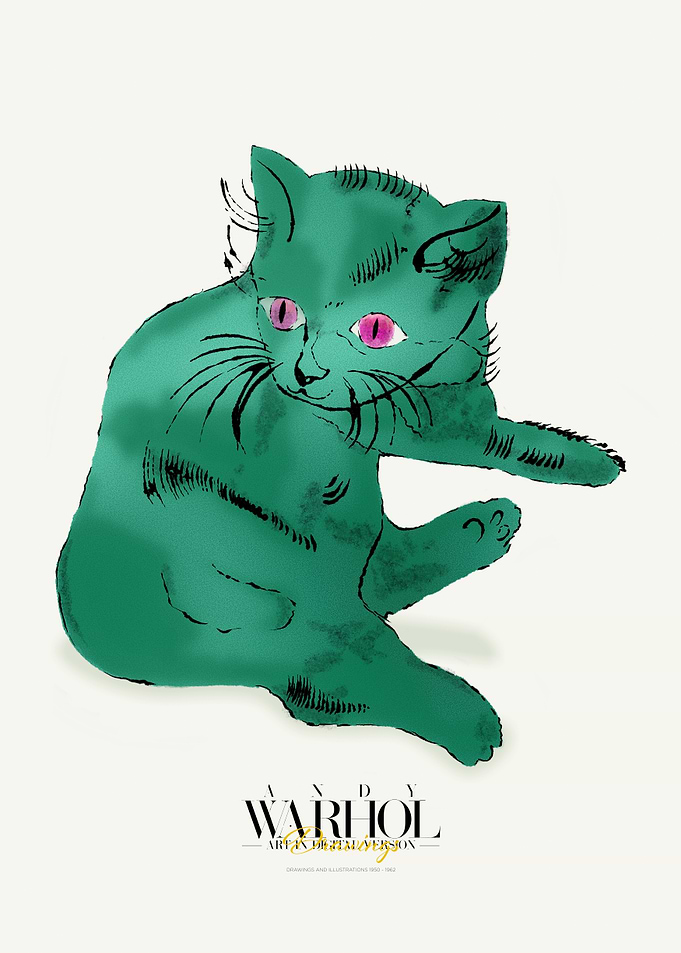 Warhol Drawings Poster | Sam Cat G