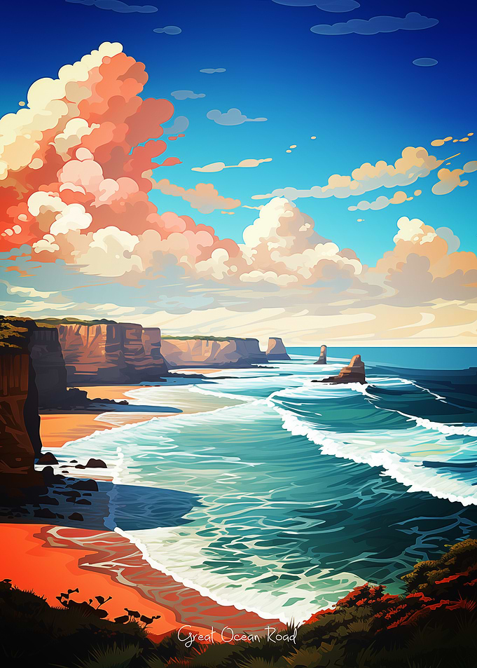 Great Ocean Road Oil Painting