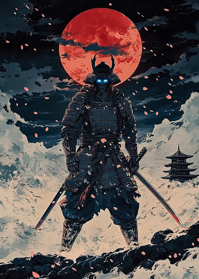 Samurai Under Blood Moon