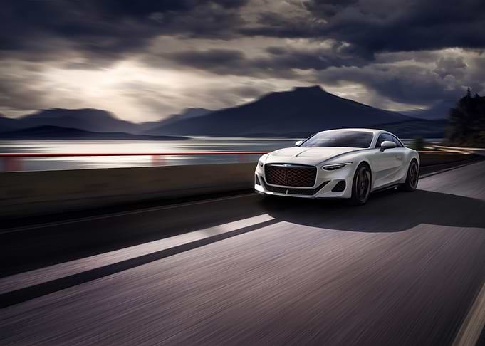 White Sports Car on Road