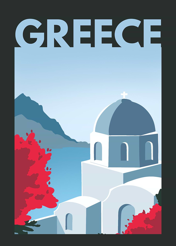 Greece Travel Poster
