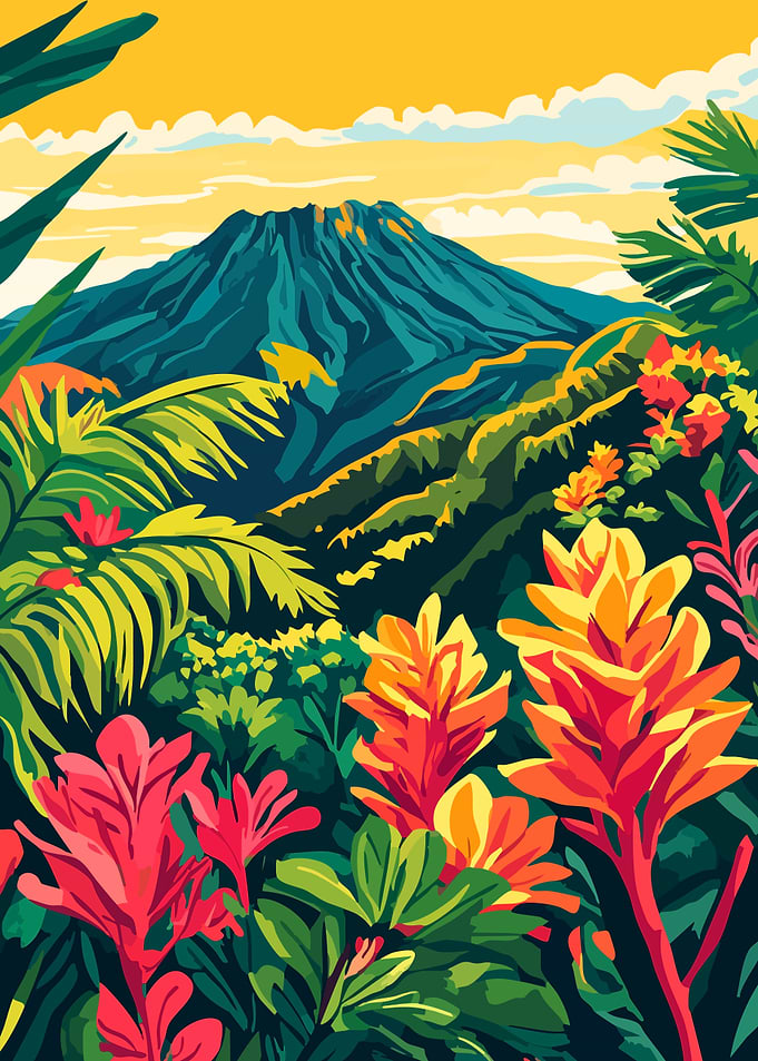 Haleakal Hawaii Minimalist Nature Art