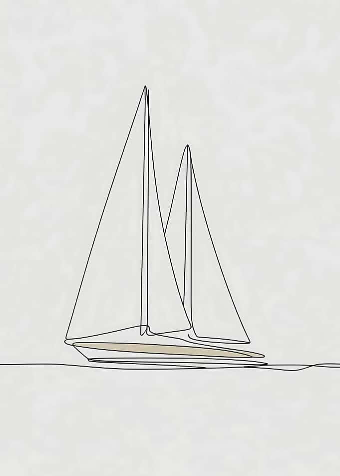 Sailboat Line Art