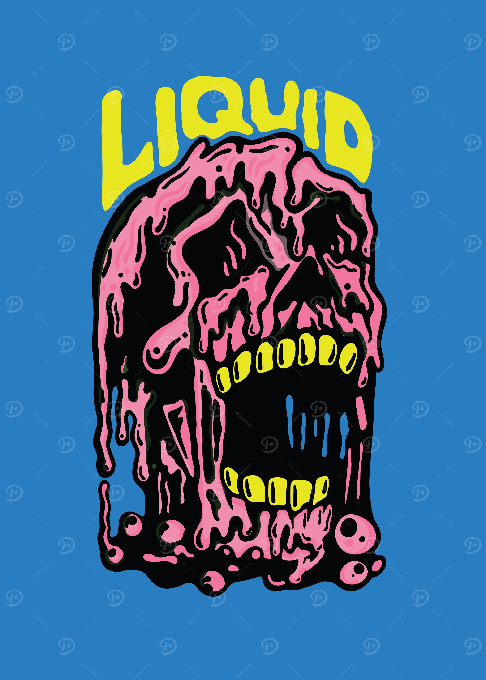 Melting Skull Graphic
