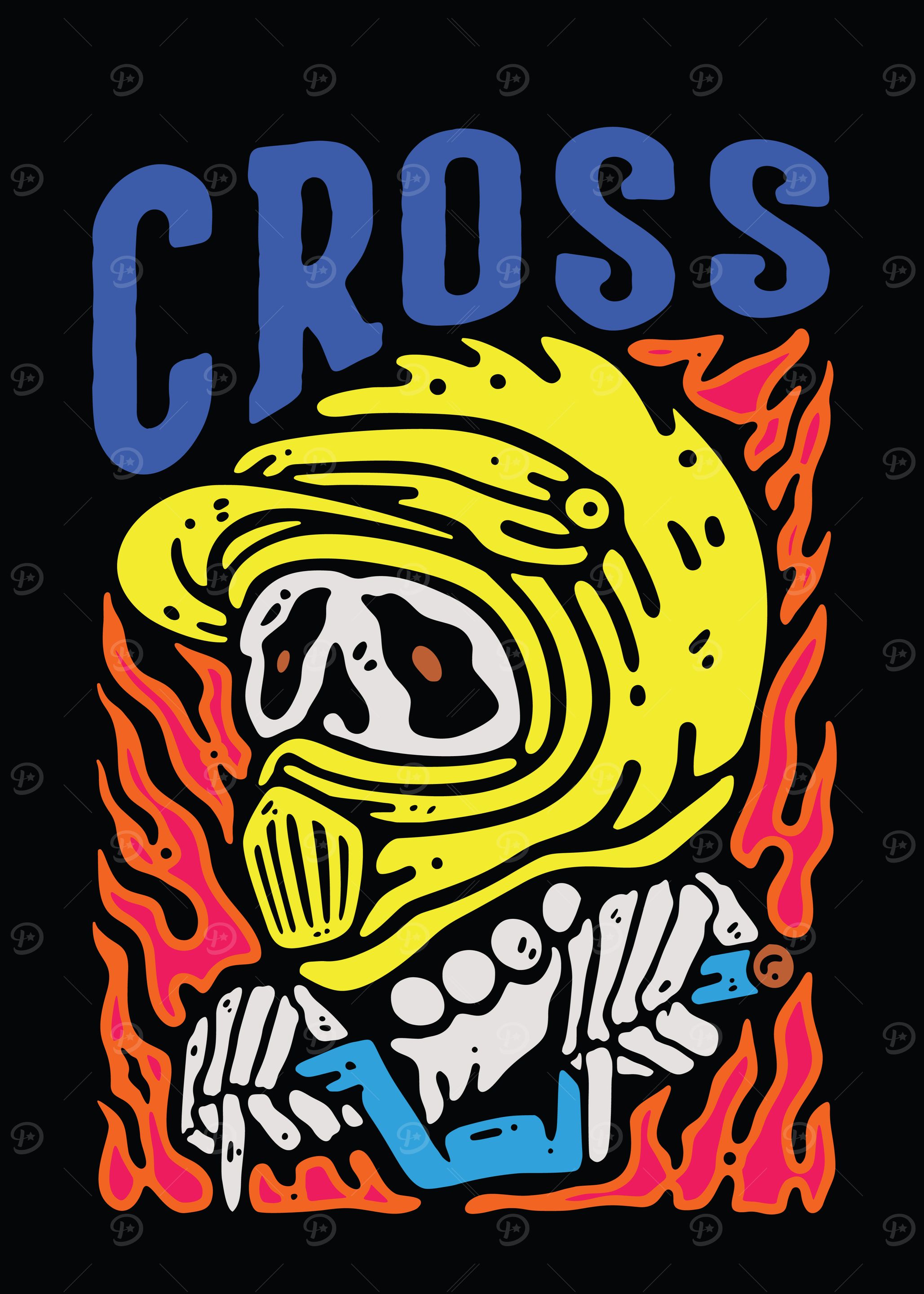 Skeleton Motocross Rider
