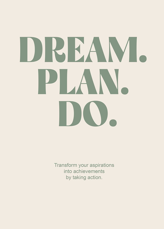 Dream Plan Do Poster Motivational Poster Inspirational Quote Print, Office Decor, Productivity Mindset Gift