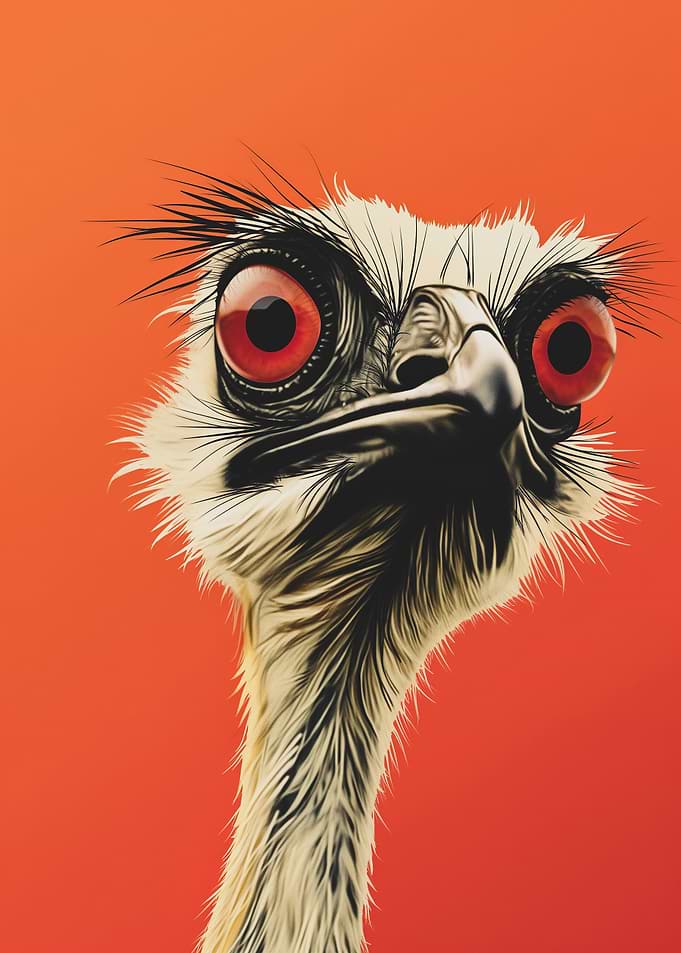 Ostrich Portrait Animal