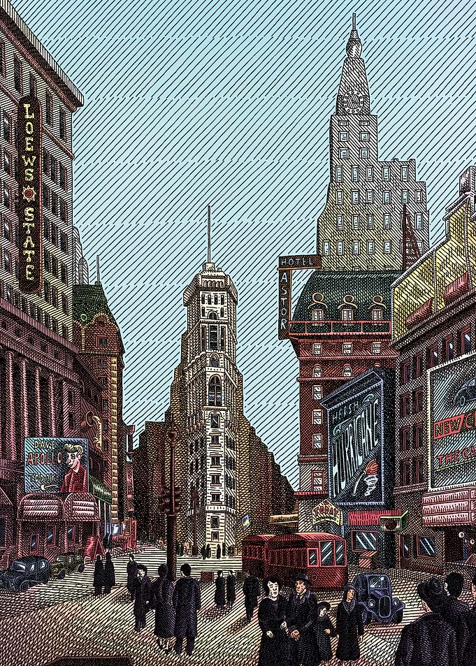 Vintage New York City Street Scene